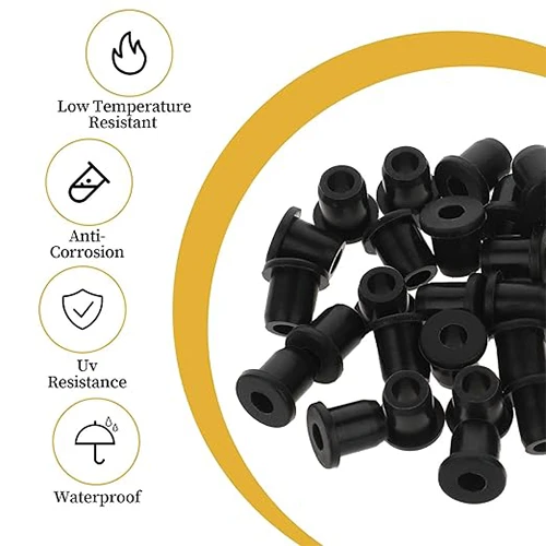 black small rubber grommets